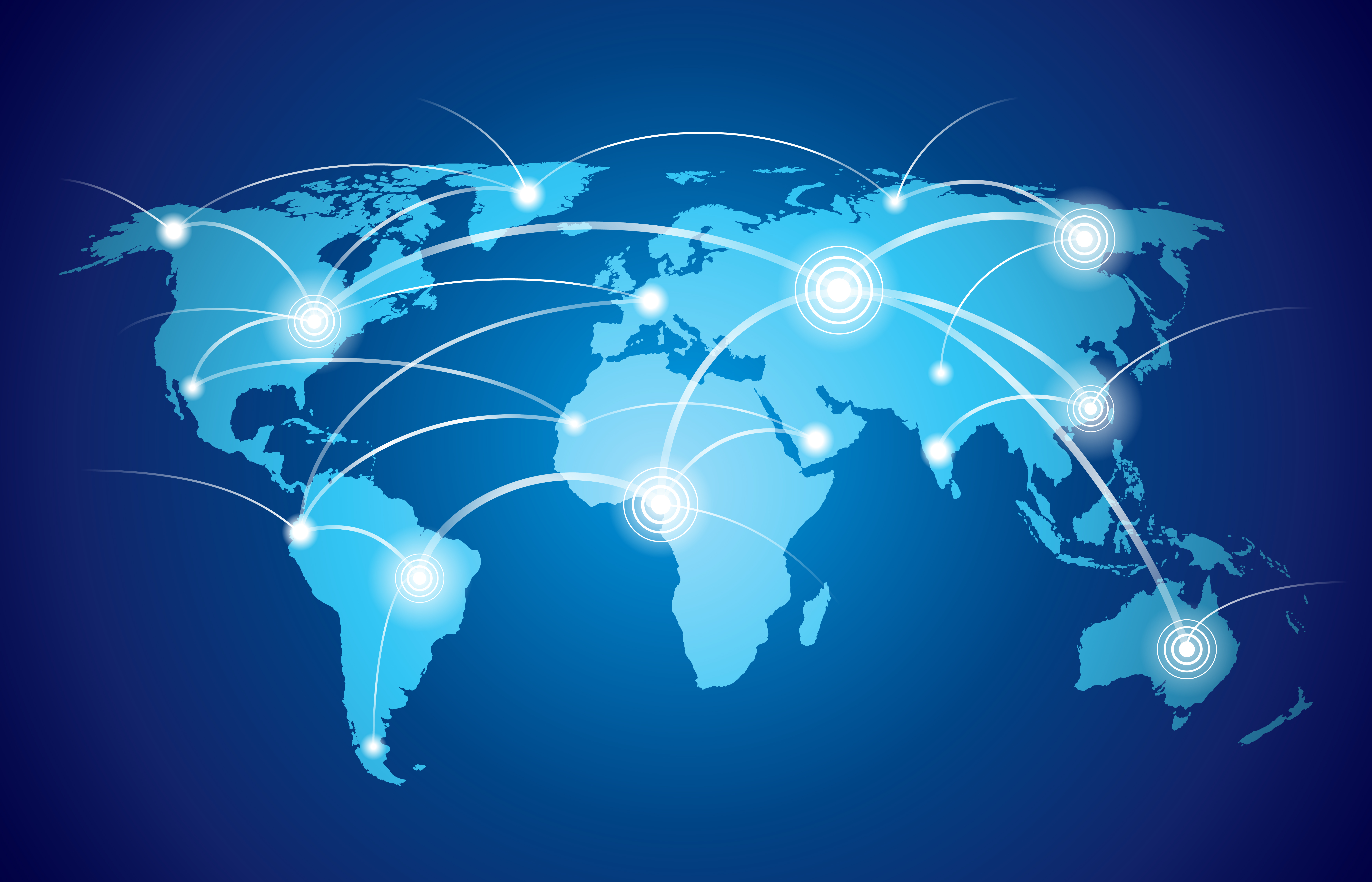 World map showing global distribution
